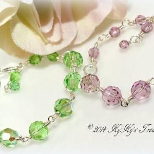 Flower Girl Crystal Bracelet, Birthstone Bracelet..