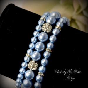 Light Blue Bridal Bracelet, Something Blue, Blue..