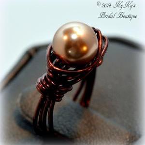 Wire Wrapped Bridesmaid Ring, Right Handed Ring