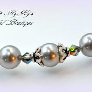 Pearl Bridesmaid Necklace With Sterling Silver..