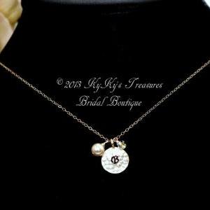 Personalized Initial Bridal Necklace With..