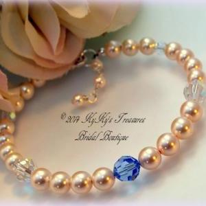Bridal Bracelet, Something Blue, Wedding Jewelry,..