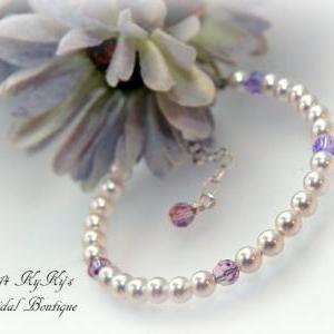 Pearl Flower Girl Bracelet, Little Girl Bracelet,..