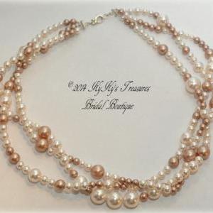 Bridal Necklace, Pearl Necklace, Swarovski Pearl..