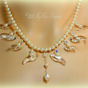 Bridal Necklace, Swarovski Pearl &..