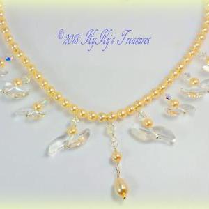 Bridal Necklace, Swarovski Pearl &..