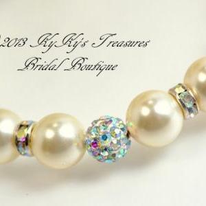 Bridal Bracelet, Swarovski Pearl &..