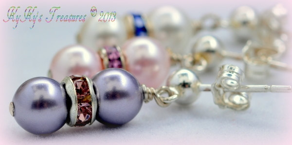 Flower Girl Earrings, Swarovski Pearl & Crystal Sterling Silver Earrings, Little Girl Earrings, Bridal,flower Girl Jewelry, Flower Girl